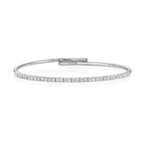 Diamond Jewellery 9ct White Gold Diamond Flexi Bangle BDQ113W