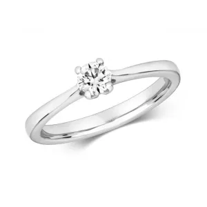 Diamond Jewellery 9k White Gold Ring with 0.25CT RD618W