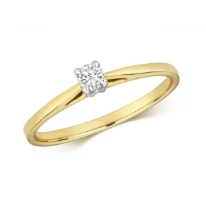 Diamond Jewellery 9K Yellow Gold 0.10CT Ring RD612