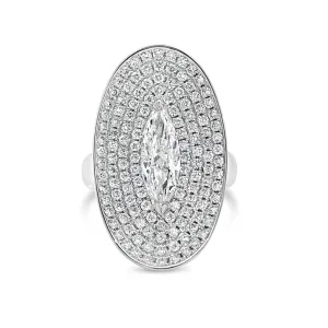 Diamond Marquis Oval Ring