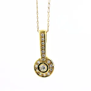 Diamond Pendant 18K Yellow Gold Necklace (0.30 carat)