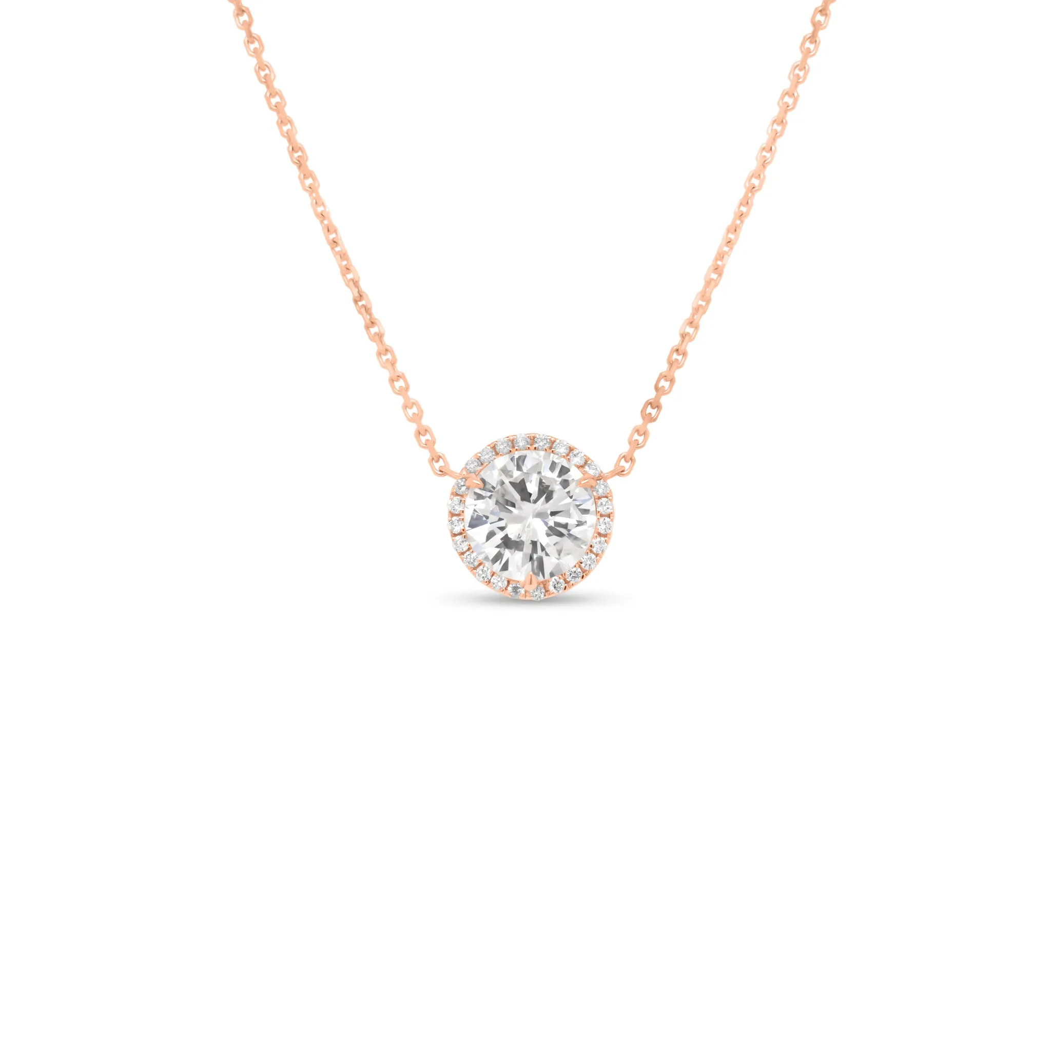 Diamond Pendant with Subtle Halo