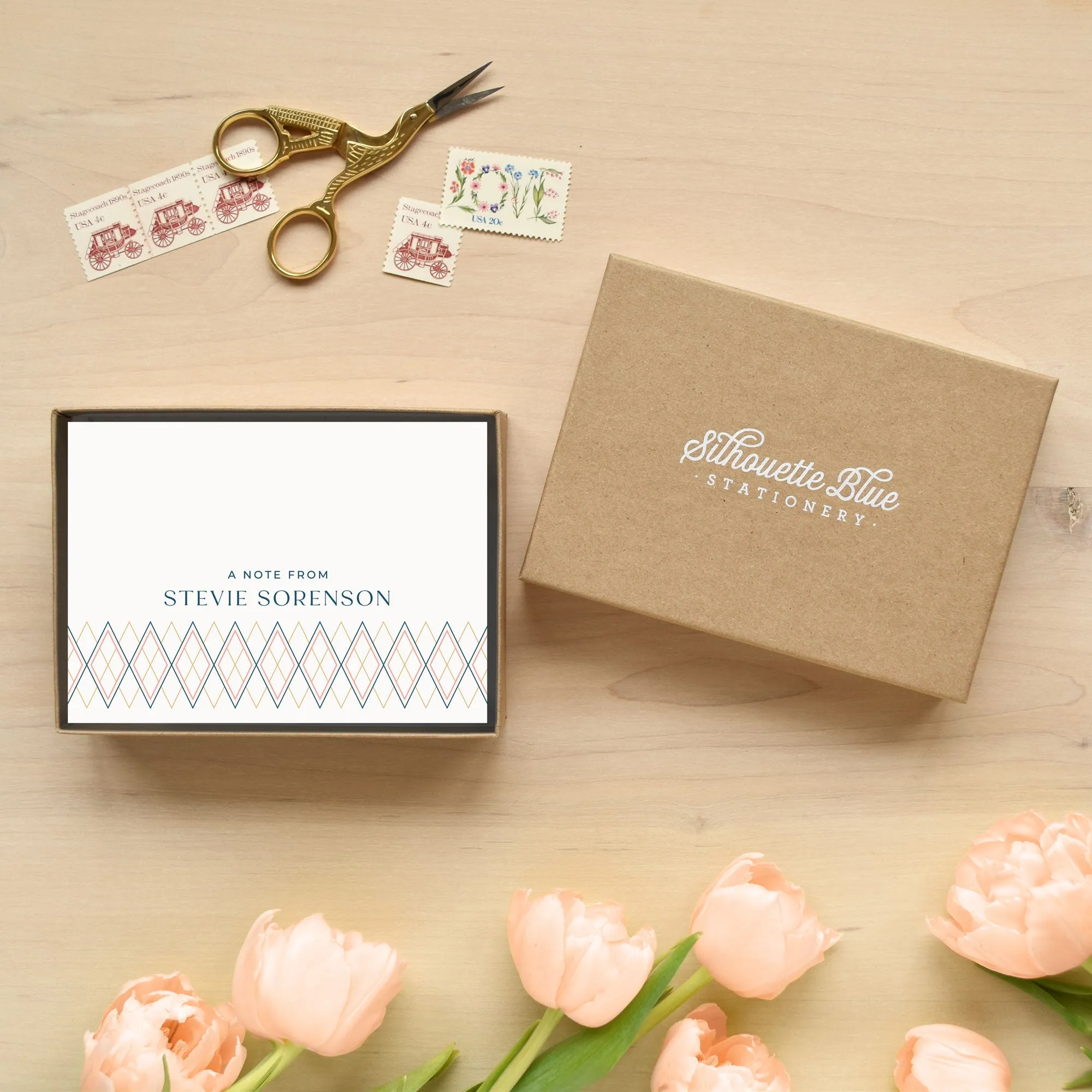 Diamond Personalized Stationery