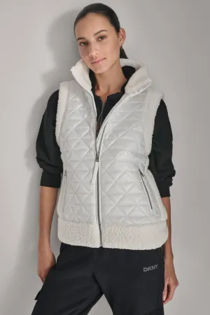 DIAMOND QUILTED PUFFER VEST