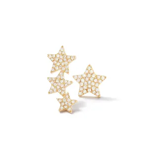 Diamond Star Crawler Earrings