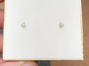 Diamond Stud Earrings Quarter Carat Weight White Gold