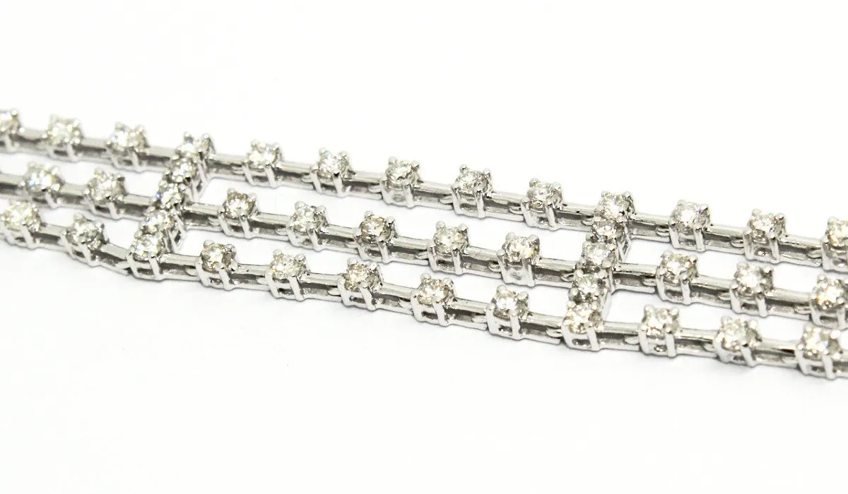 DIAMOND- TRIPLE 3 ROW BRACELET AD NO.1252