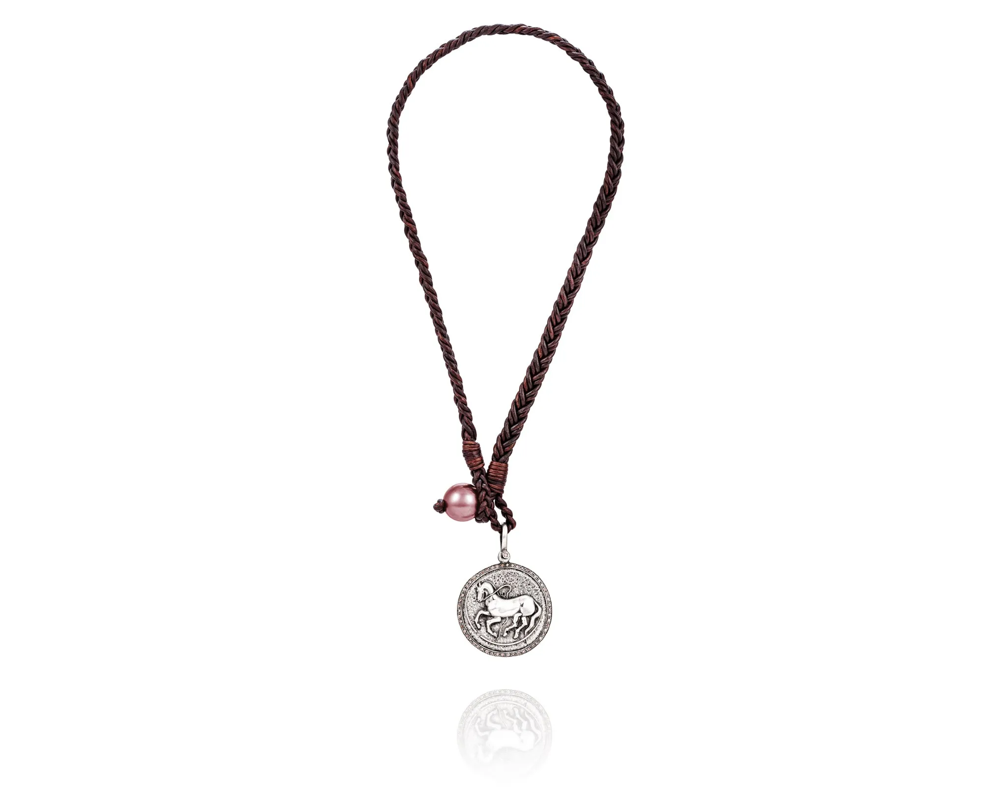 Diamond Trojan Coin Necklace