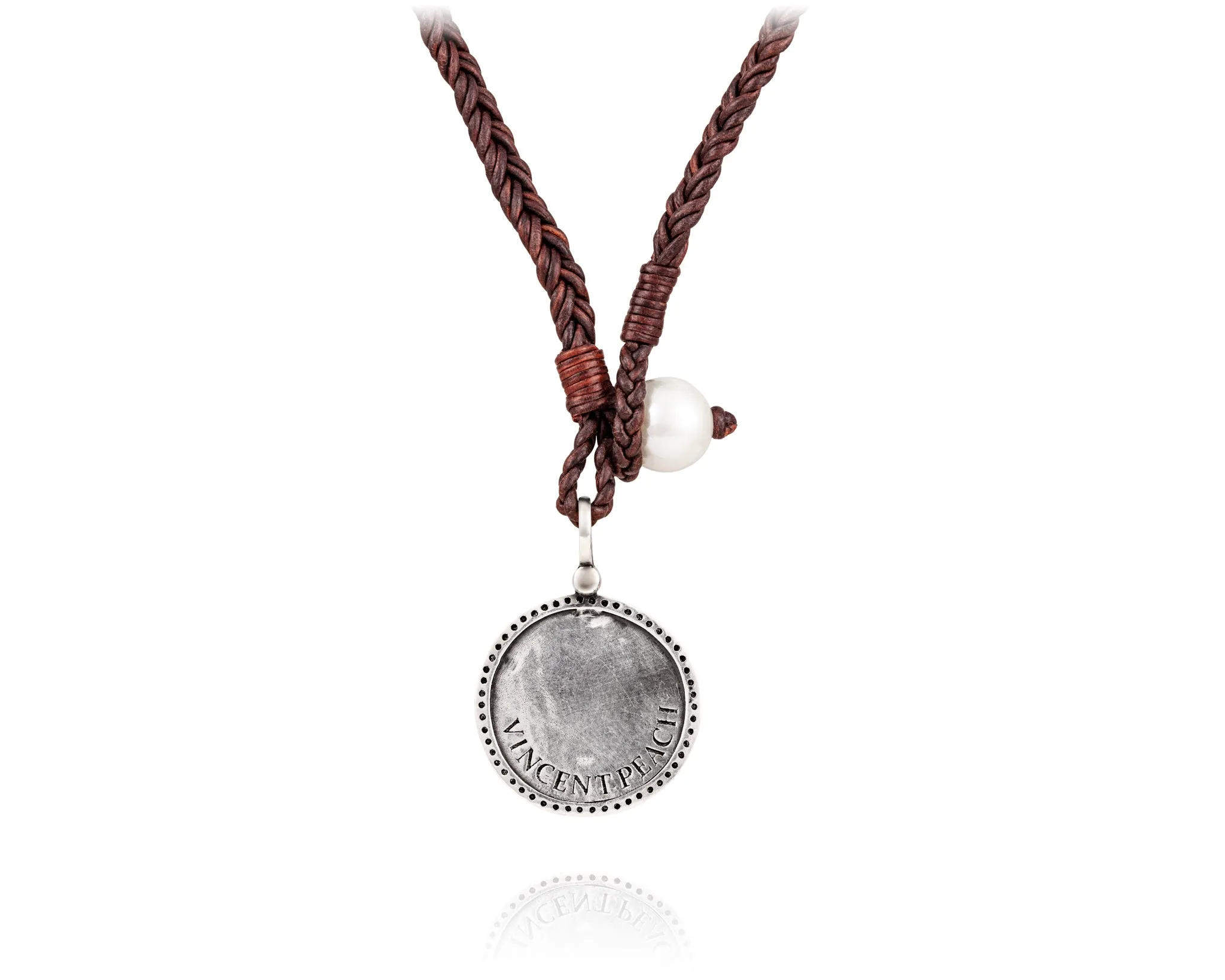 Diamond Trojan Coin Necklace