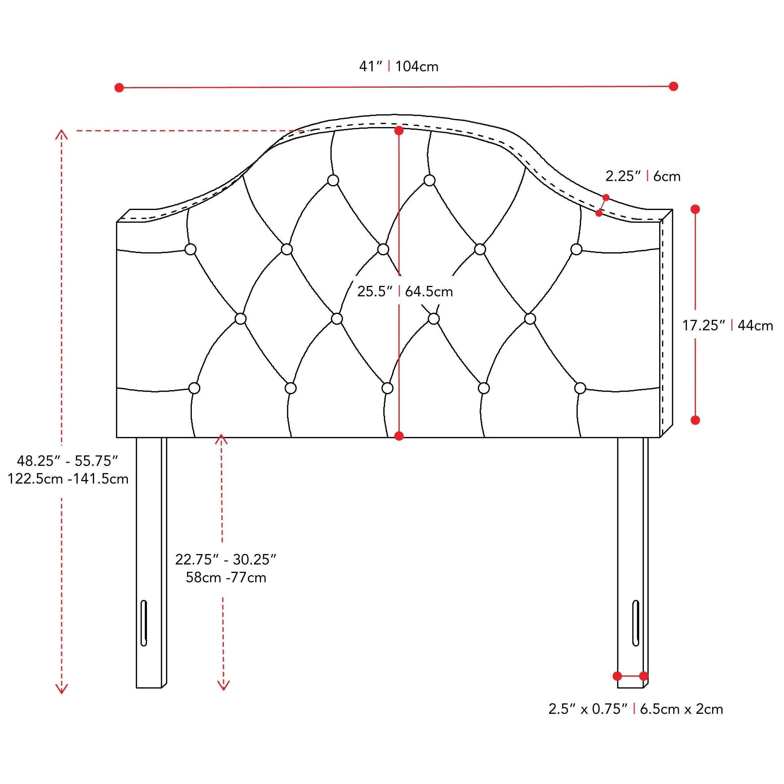 Diamond Tufted Headboard, Twin / Single