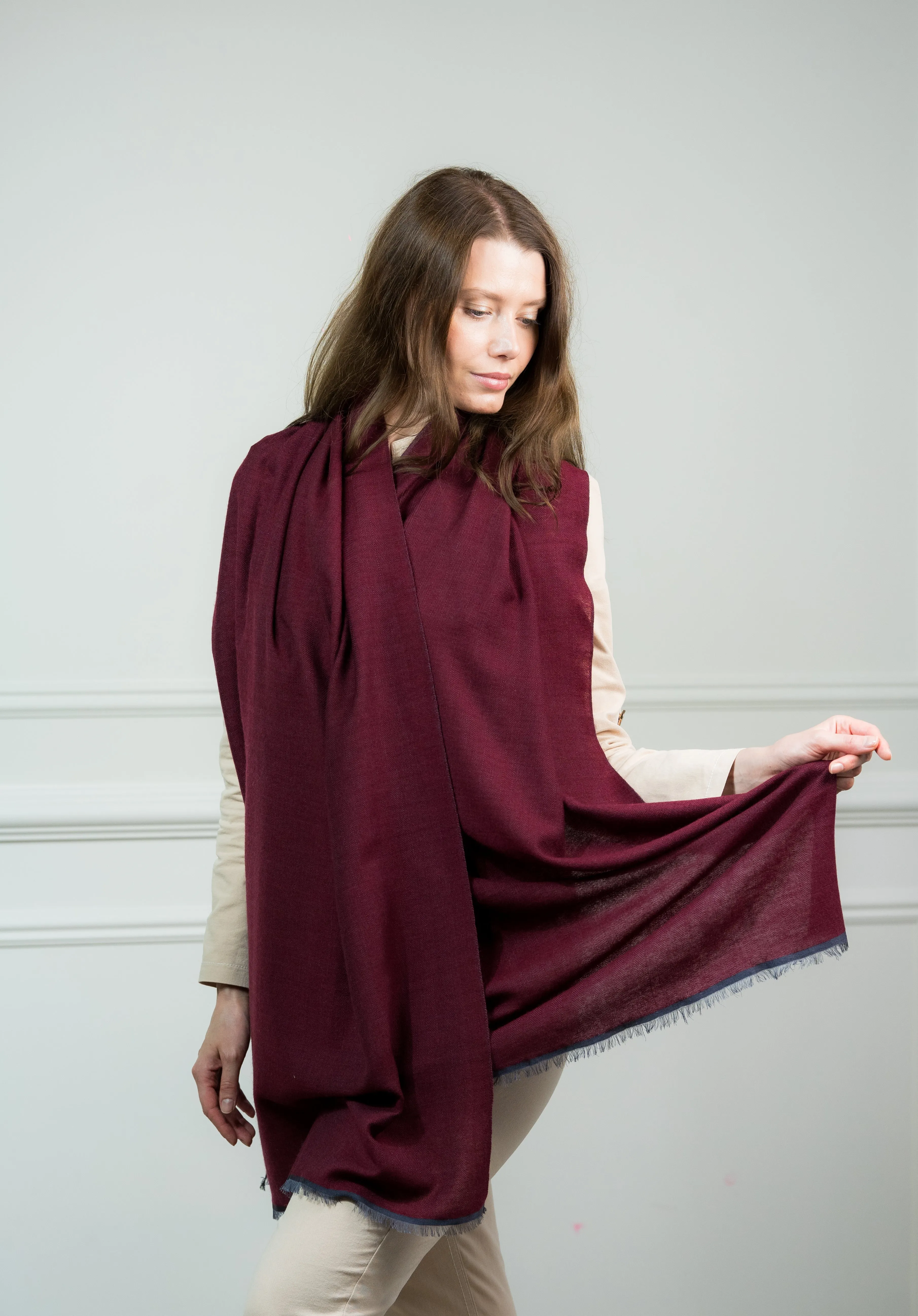 Diamond Weave Cashmere Shawl