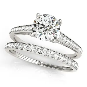 Diamond Wedding Set Moissanite Center Engagement Rigng -  Fina