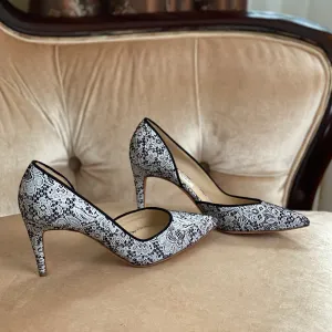 Diana Heels - Black & White Lace