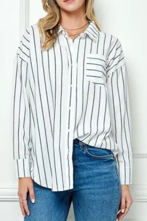 Diana Striped Linen shirt