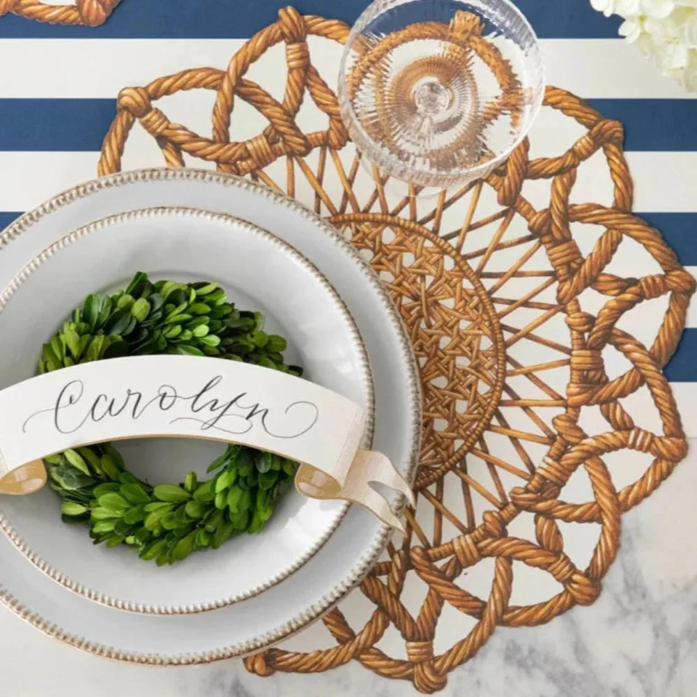 Die-cut Rattan Weave Placemat Sheets