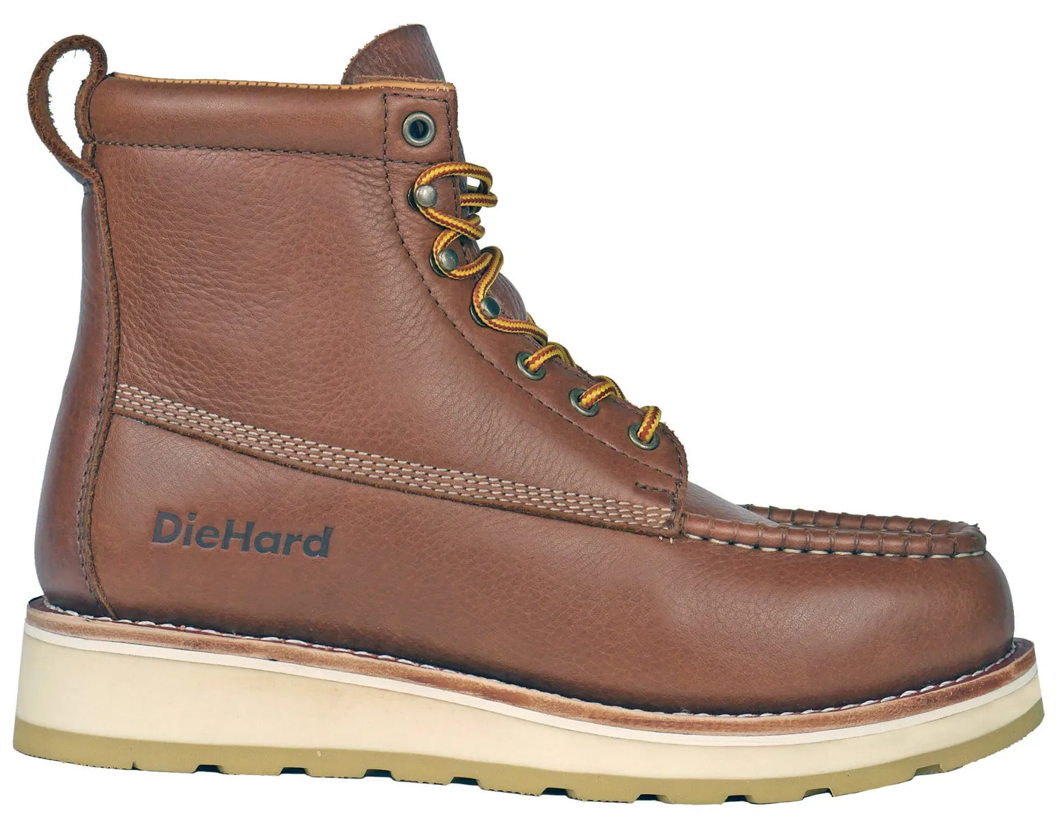 DieHard Mens Malibu Comp Toe Rust Leather Premium Tumbled Work Boots