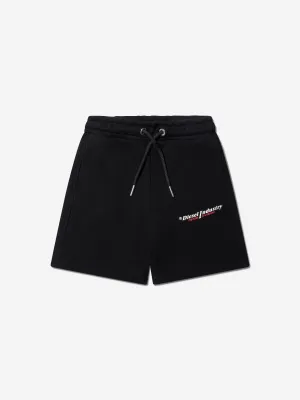 Diesel Boys Logo Jogger Shorts in Black