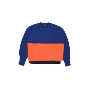 Diesel Girls Blue & Orange Wool Sweater