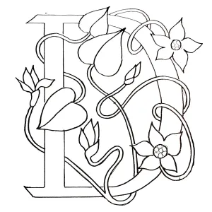 DiFranza Designs - Floral Letters, D