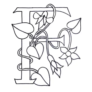 DiFranza Designs - Floral Letters, F