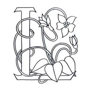 DiFranza Designs - Floral Letters, L