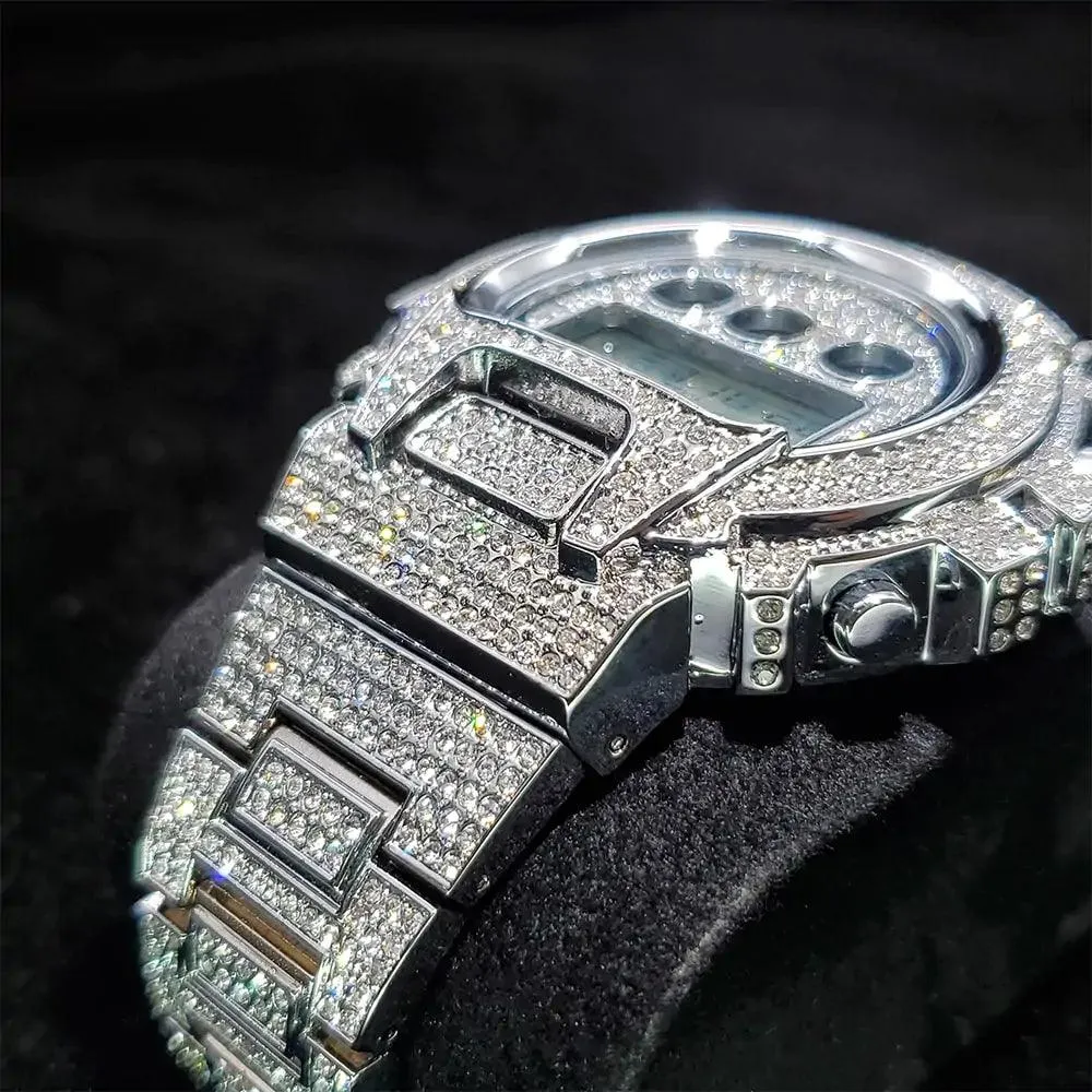 Digital Diamond Quartz Wristwatches