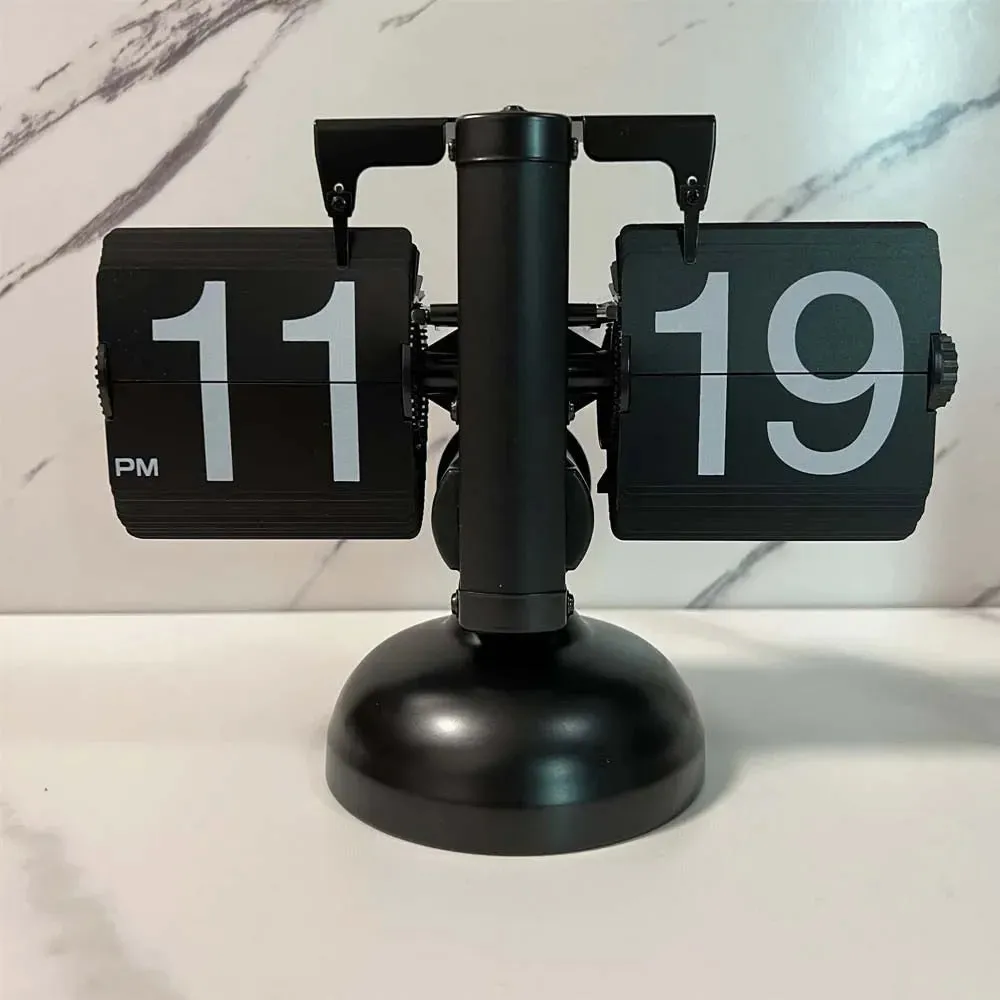 Digital Table Clock Automatically Flip Down For Office Home Decor