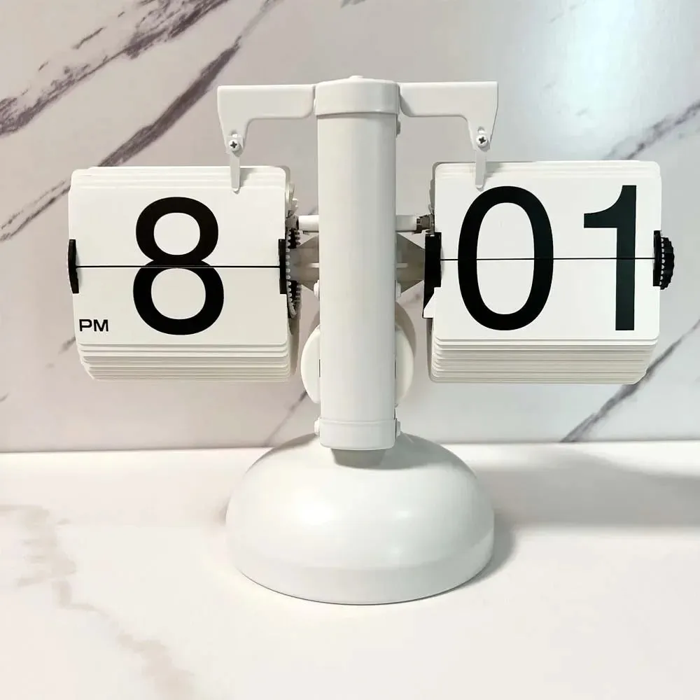 Digital Table Clock Automatically Flip Down For Office Home Decor