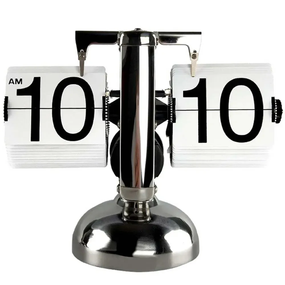 Digital Table Clock Automatically Flip Down For Office Home Decor