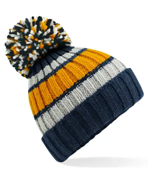 Dijon Blue - Hygge striped beanie