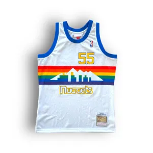 Dikembe Mutombo 1991-1992 Denver Nuggets Home Mitchell & Ness Swingman Jersey - Rainbow/White