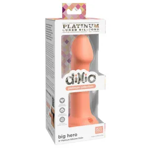 Dillio Platinum 6' Big Hero Silicone Dildo - Peach