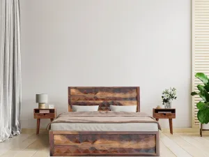 DIMOND BED KING Sheesham Wood (Honey Finish)