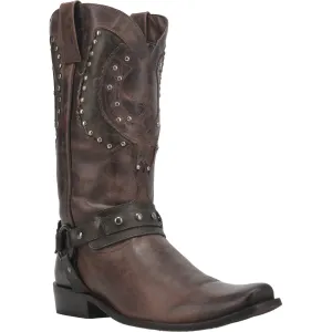 Dingo Mens War Eagle Cowboy Boots Leather Brown