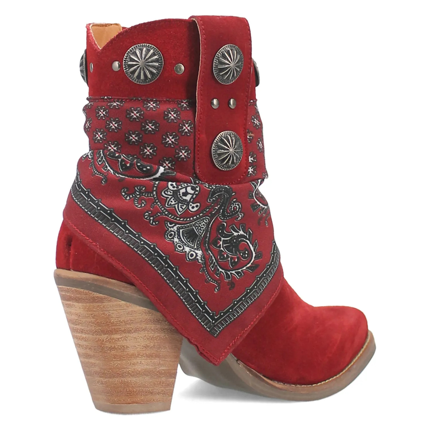 Dingo Womens Bandida Red Suede Fashion Boots