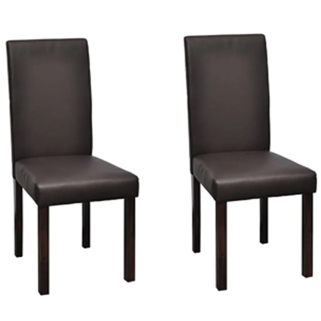 Dining Chairs Sets Black Faux Leather