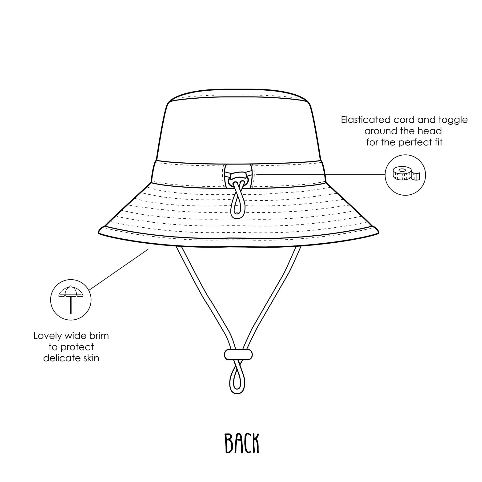 Dino Delight Wide Brim Bucket Hat