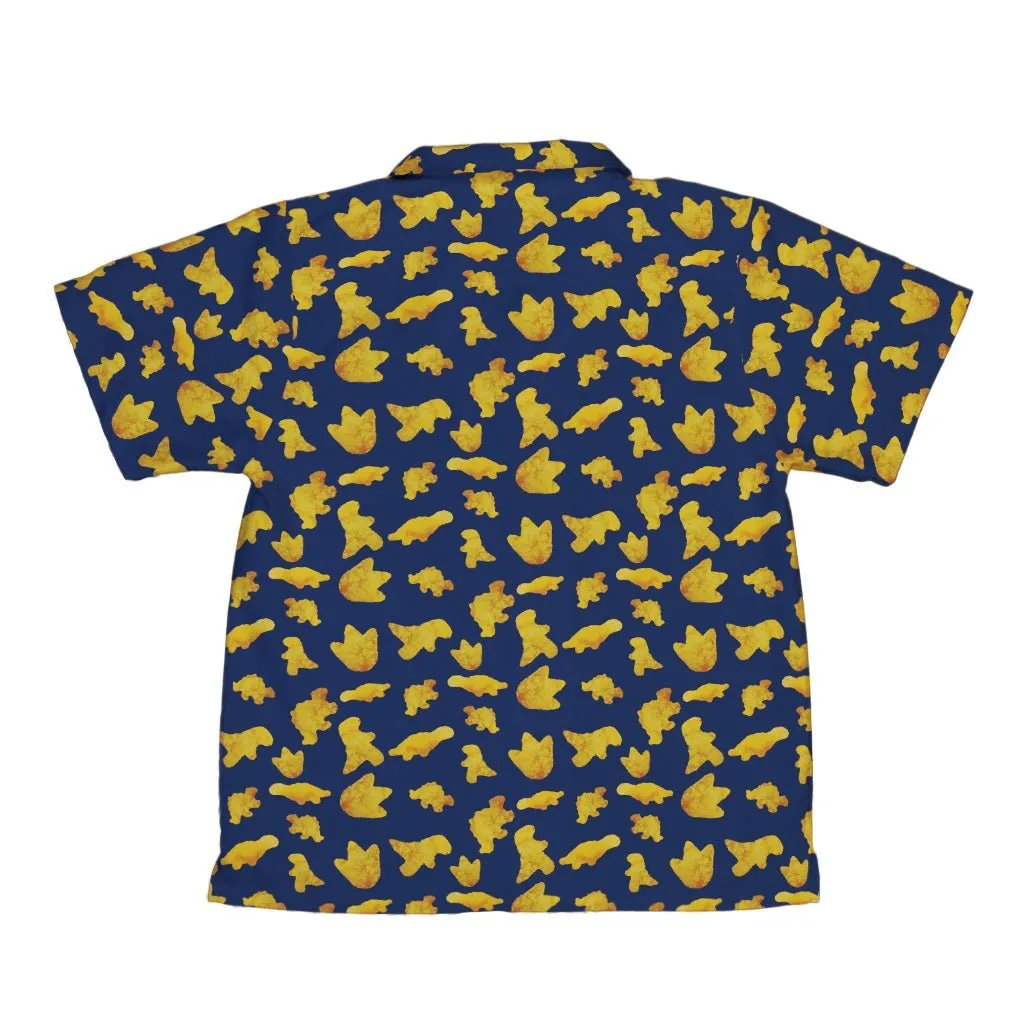 Dinosaur Chicken Nuggets Blue Youth Hawaiian Shirt