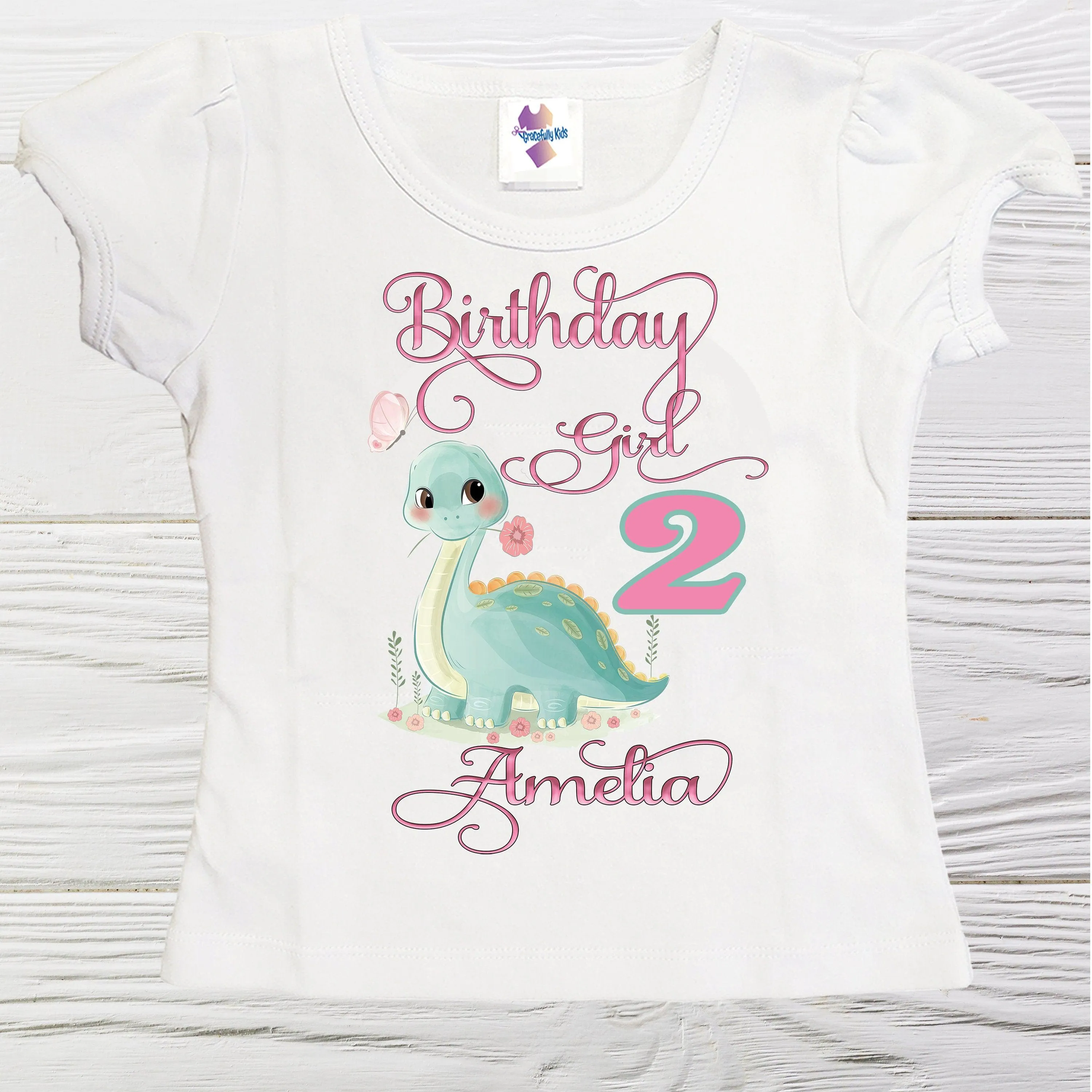 Dinosaurs shirt  - Dinosaurs  birthday shirt - Girl shirt - Personalized Dino birthday shirt - Toddler shirt - Birthday  shirt