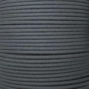 Dip Dyed Braided Cotton Cord - 3/16" (5mm) CHARCOAL - 50 FEET