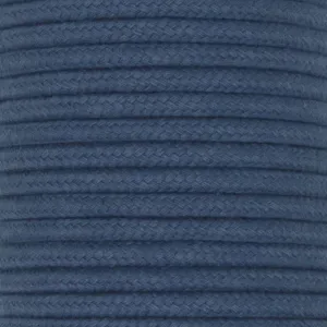 Dip Dyed Braided Cotton Cord - 50 feet of 3/16" (5mm) DENIM