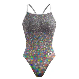 Dipped in Glitter Skinny Strap Swimsuit