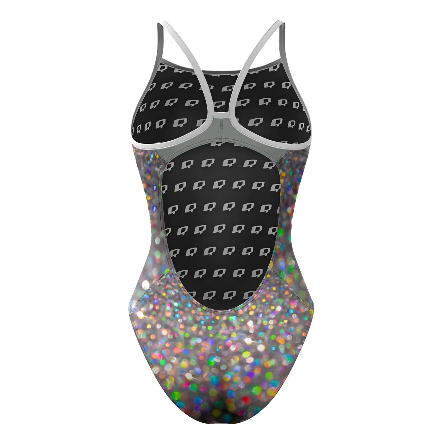 Dipped in Glitter Skinny Strap Swimsuit