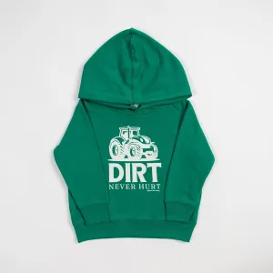 Dirt Never Hurt Green Toddler/Youth Hoodie