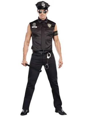 Dirty Cop Plus Size Mens Officer Ed Banger Fancy Dress Costume