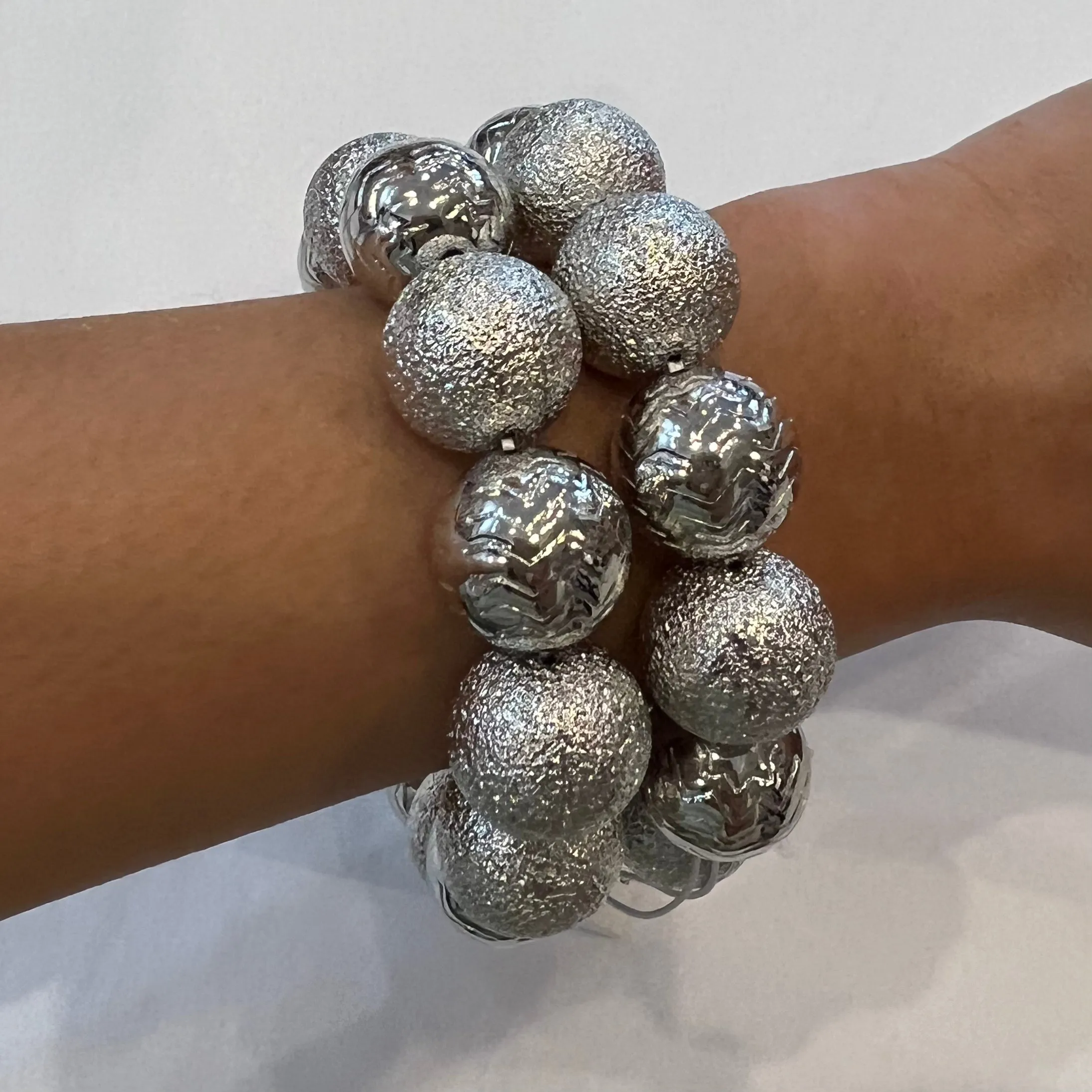 Disco Cowgirl Multi Finish Ball Bracelet