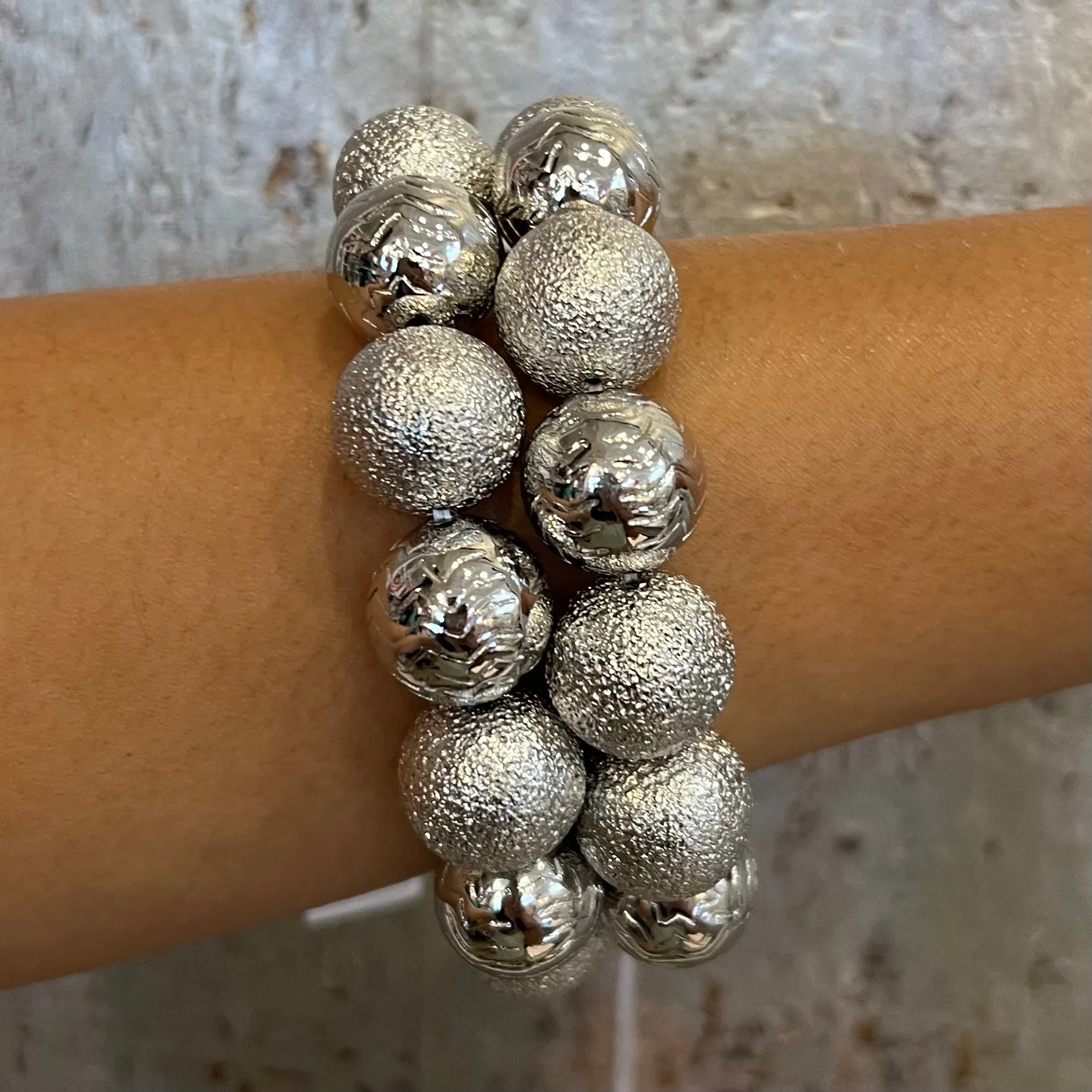 Disco Cowgirl Multi Finish Ball Bracelet