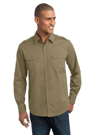 DISCONTINUED  Port Authority ®  Stain-Release Roll Sleeve Twill Shirt. S649