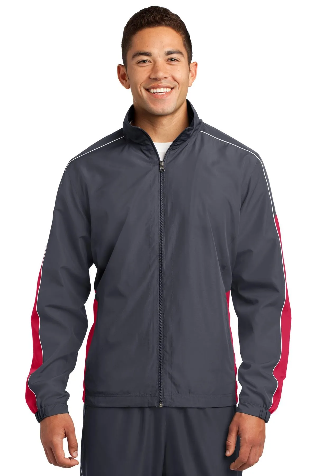 DISCONTINUED  Sport-Tek ®  Piped Colorblock Wind Jacket. JST61