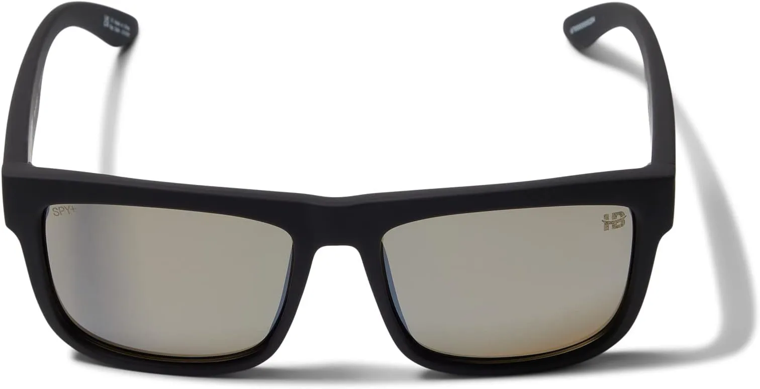 Discord Spy Optic Sunglasses in Soft Matte Black/Happy Boost Polar Black Mirror